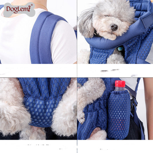 Pet Backpack Mesh Breathable Chest Dog Backpack