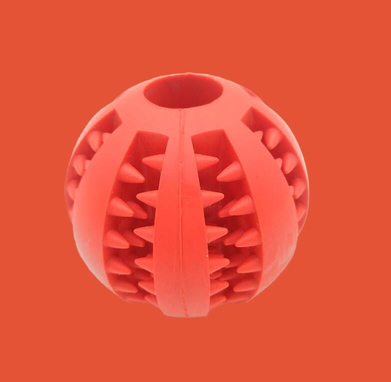 Pet Slow Feeder Dog Toy Cute Funny Rubber Dog Ball Toy