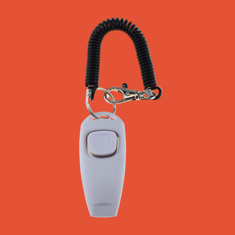 Two-in-one Clicker Pet Training Clicker Pet Clicker Whistle Dog Training Whistle Yellow Bracelet
