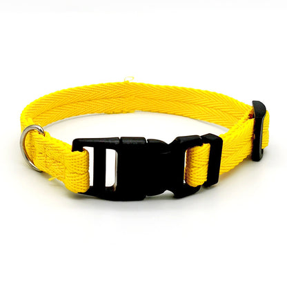 New Solid Color Dog Collar Anti-strain Medium