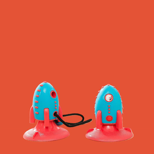 Rocket Dog Toys Leaking Food Dog Bite Toys Bite-resistant Pet Toys