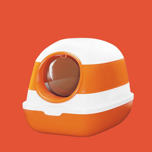 Soft Plastic Collapsible Cat Litter Basin Fully Enclosed