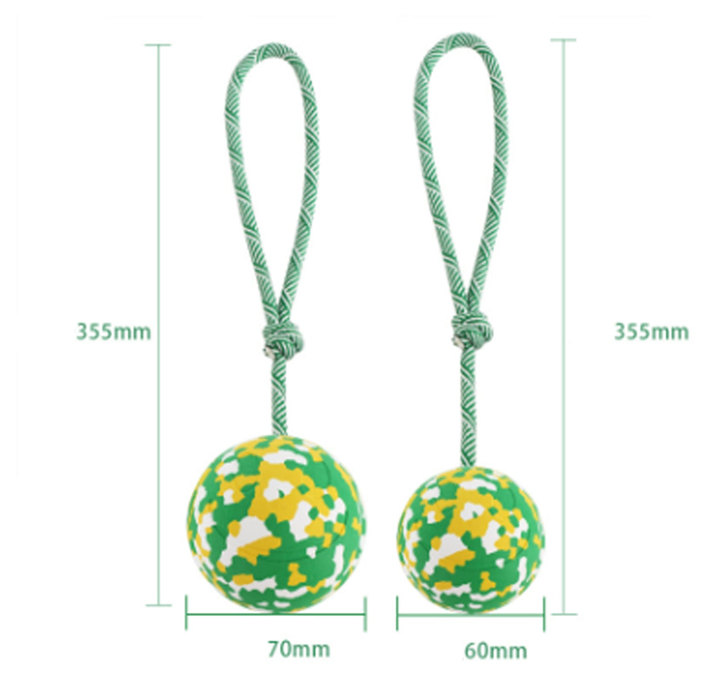 Dog Ball On Rope Dog Toy For Medium Small Dog Interactive Natural Solid Rubber Dog Rope Ball Dog Fetch Pull Tug Throw Toy Ball Toys