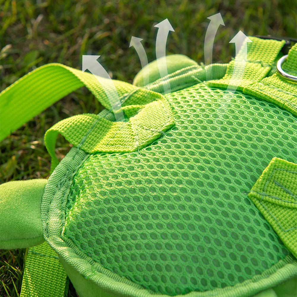 Cartoon Turtle Shape Dog Backpack No-Pull Pet Harness Vest Self Carrier Metal Zipper Large Capacity Backpack Pet Products