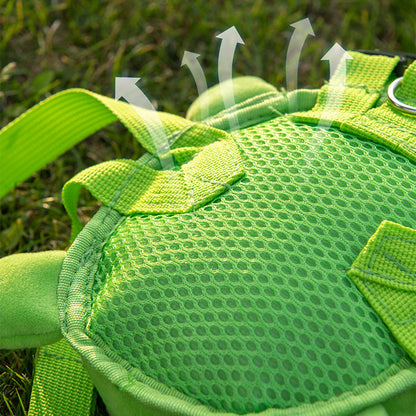 Cartoon Turtle Shape Dog Backpack No-Pull Pet Harness Vest Self Carrier Metal Zipper Large Capacity Backpack Pet Products